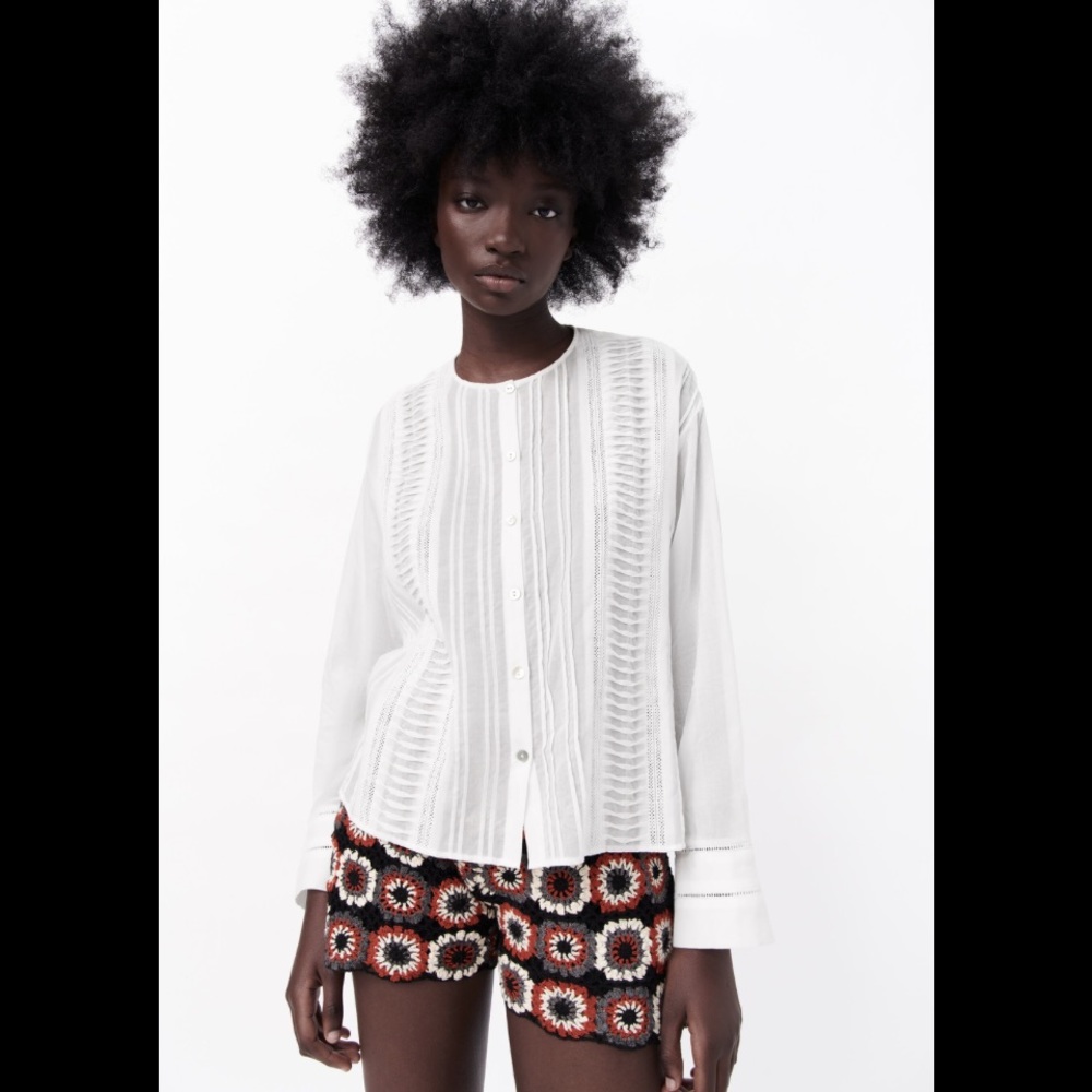 M. Zara SHIRT WITH EMBELLISHED TRIM - Picture 3 of 7